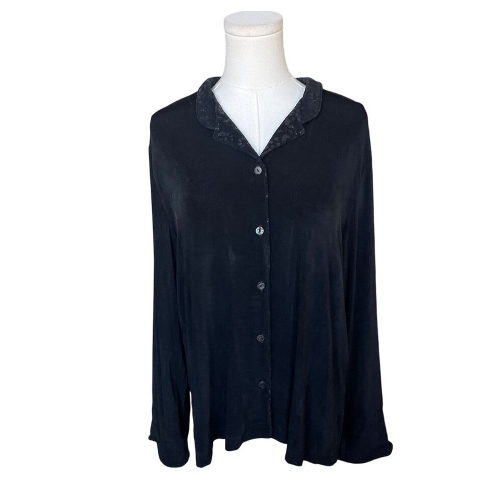 Chicos Travelers Slinky Knit Cardigan Top Sweater Size XL Holiday Jacket Acetate